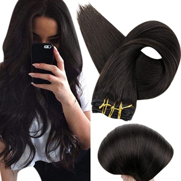 amazon Other - Human Hair Extensions 24 Inch Off Black